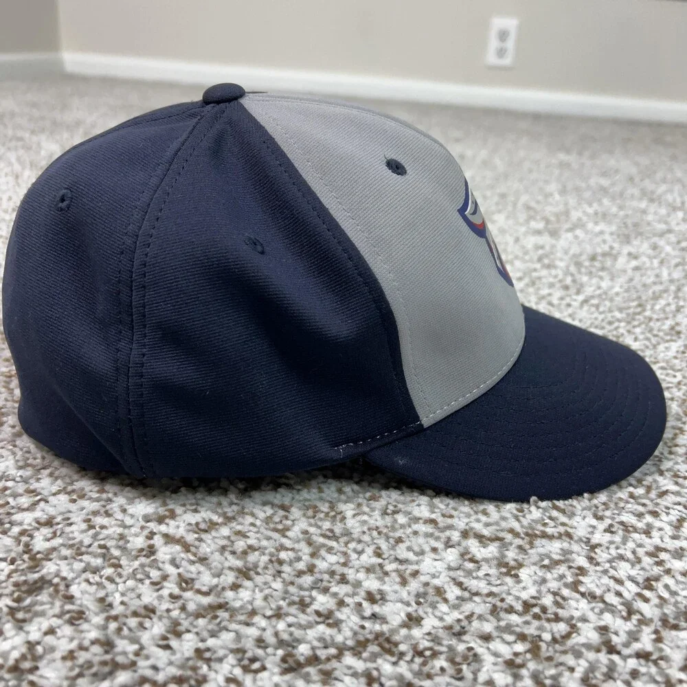 Lehigh‎ Valley IronPigs Hat Cap Flex Mens Large Blue Gray MILB Baseball Minor